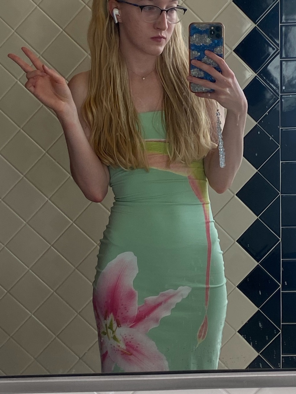 TYLER MCGILLIVARY LUNA MOTH BODYCON MAXI DRESS